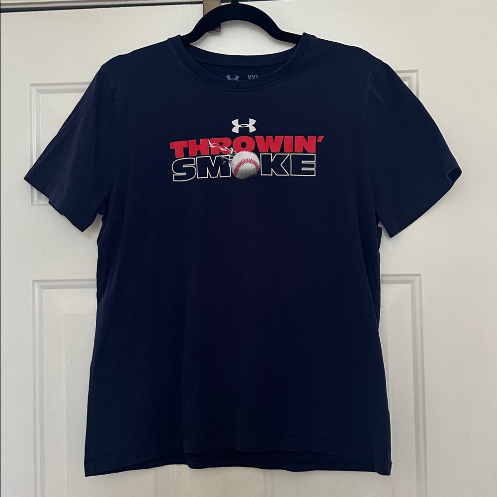 Under Armour Baseball Short Sleeve Shirt Blue